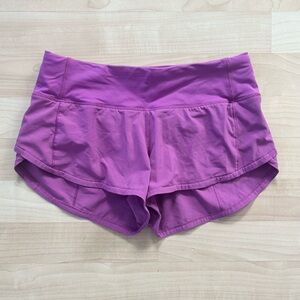 Lululemon Magenta Purple Speed Up Shorts